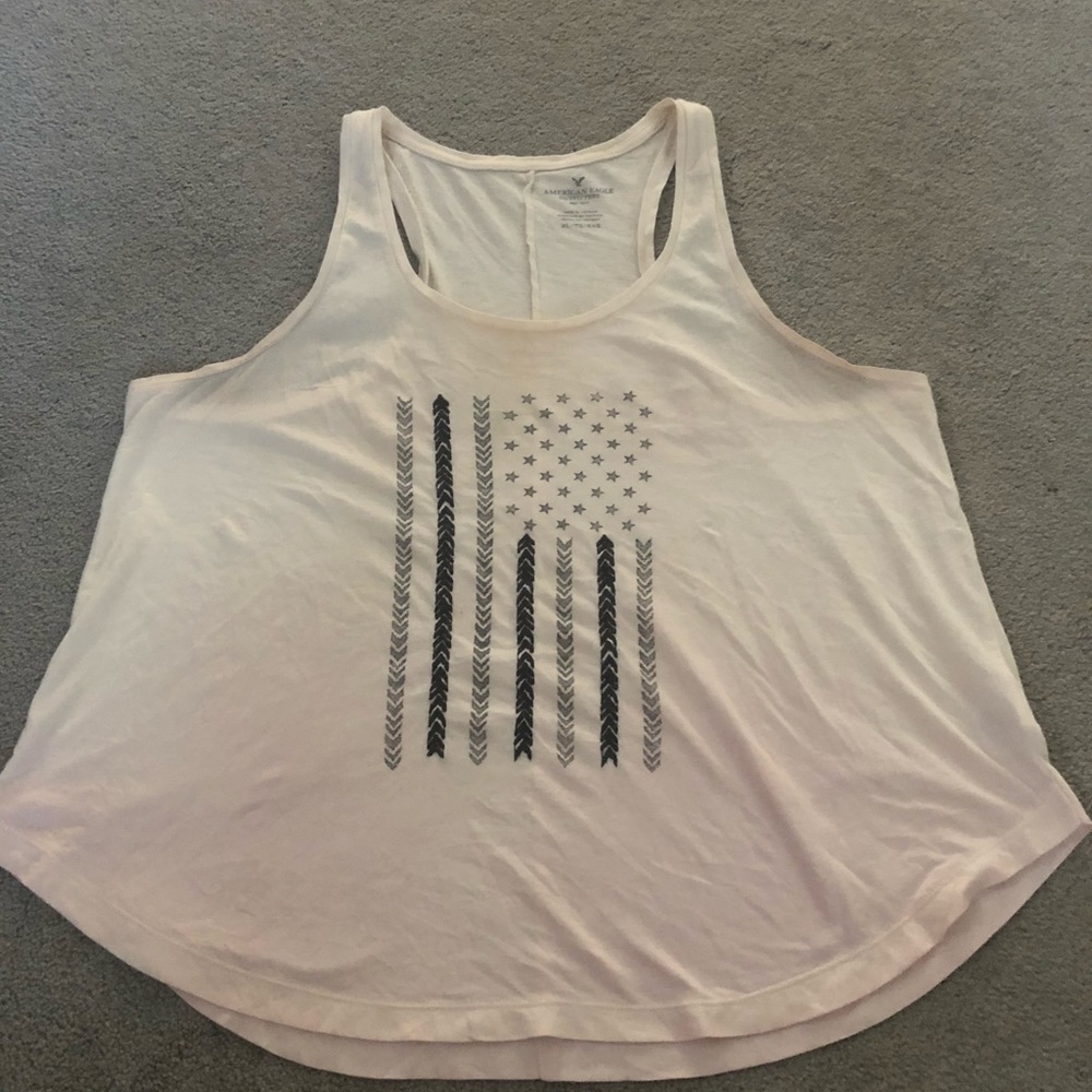 White American flag tank